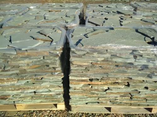 Плитняк златолит зелёный для цоколя, отмостки купить в Республике Башкортостан