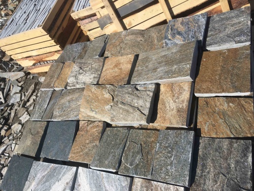 Плитка пилёная златолит Уральский для цоколя, отмостки купить в Республике Башкортостан