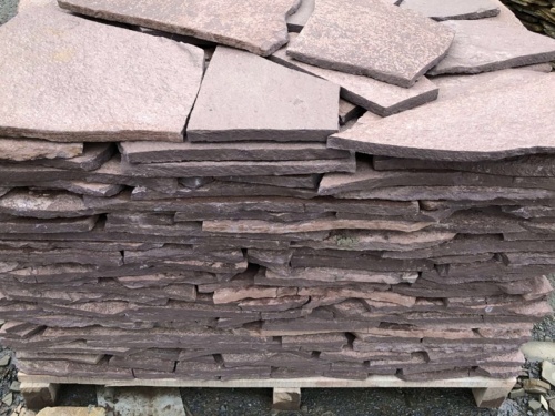 Плитняк лемезит бордовый для облицовки цоколя 20-25 мм  купить в Республике Башкортостан