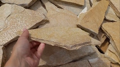 Плитняк златолит жёлтый для цоколя купить в Республике Башкортостан